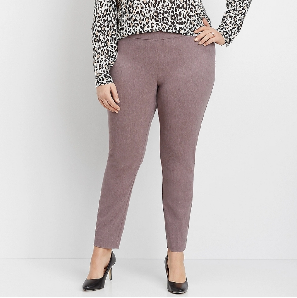 Maurices Womens Pull On Bengaline Skinny Ankle Pant Size Large Regular